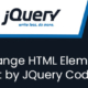 Change HTML Element Text by JQuery Code