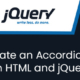 Create an Accordion with HTML and jQuery