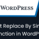 Text Replace By Define Simple Function in WordPress