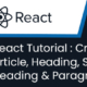 React Tutorial : Create Article, Heading, Sub Heading & Paragraph