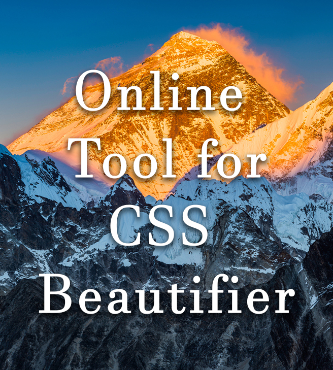 Online Free Tool for CSS Beautify