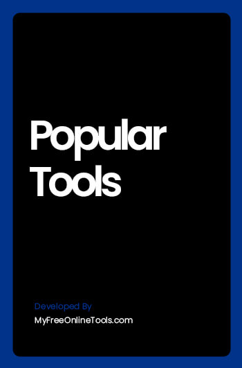 Popular Tools of MyFreeOnlineTools